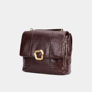 Songmont Large Chocolate Bag Burgundy | USA YDFKIE208