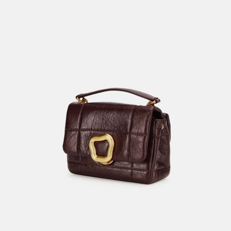 Songmont Mini Chocolate Bag Burgundy | USA ROPQWT987